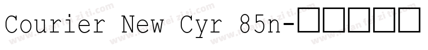 Courier New Cyr 85n字体转换